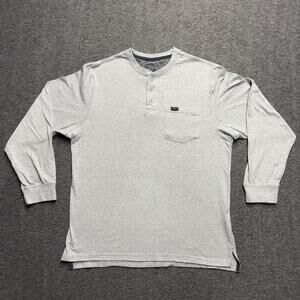 Stanley Henley Shirt Mens Large Gray Thermal Base Layer Long Sleeve Outdoor Work